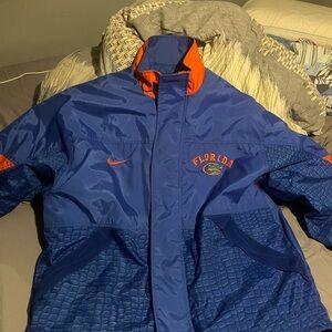 Vintage Nike Florida Gators Blue and Orange Jacket
2025 ncaam Natl Champs.